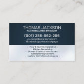 給排水衛生設備およびタイル表示サービス 名刺 (裏面)