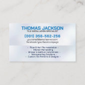 給排水衛生設備およびタイル表示サービス 名刺 (裏面)