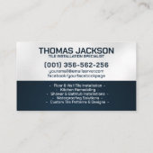 給排水衛生設備およびタイル表示サービス 名刺 (裏面)