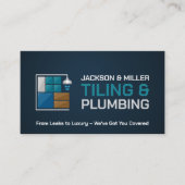 給排水衛生設備およびタイル表示サービス 名刺 (正面)