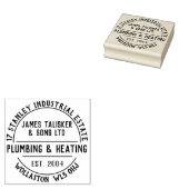 給排水衛生設備および暖房のラバースタンプ ラバースタンプ (押印)