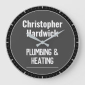 給排水衛生設備および暖房オフィスの壁時計 ラージ壁時計 (正面)