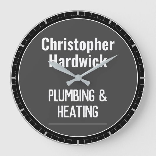給排水衛生設備および暖房オフィスの壁時計 ラージ壁時計 (正面)