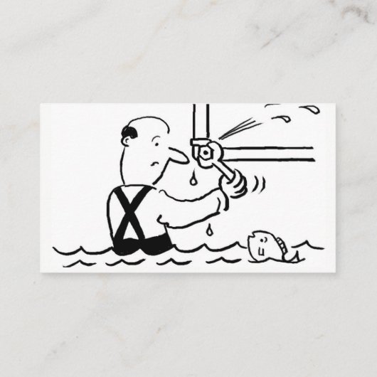 給排水衛生設備および暖房マンガの名刺 名刺 (裏面)