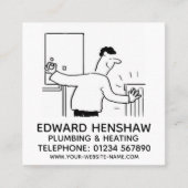 給排水衛生設備および暖房 スクエア名刺 (正面)