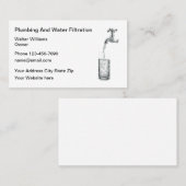 給排水衛生設備と水フィルタのサービス 名刺 (正面/裏面)