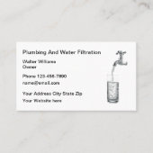 給排水衛生設備と水フィルタのサービス 名刺 (正面)