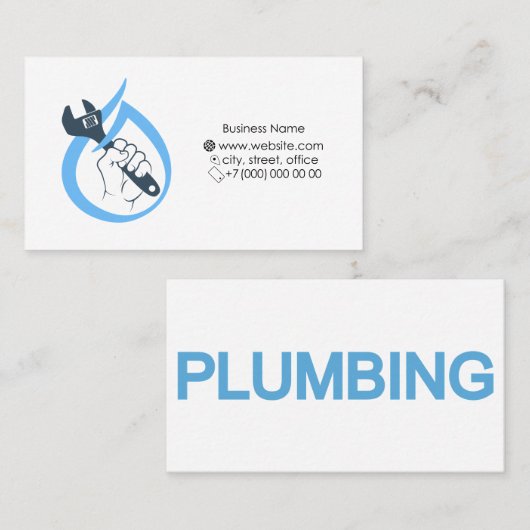 給排水衛生設備の修理とサービスの名刺 名刺 (正面/裏面)