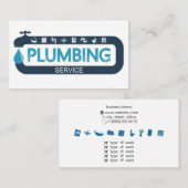 給排水衛生設備の修理とサービスの名刺 名刺 (正面/裏面)