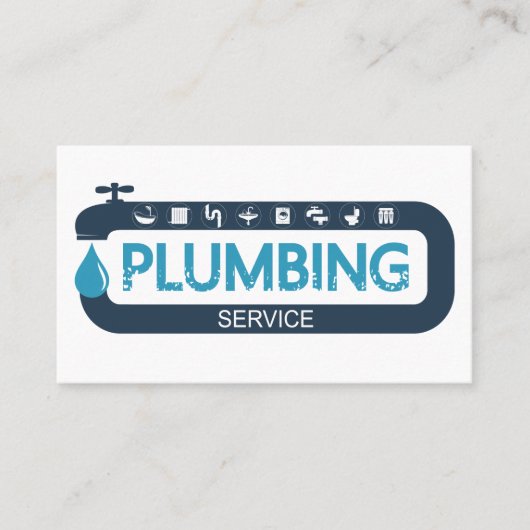 給排水衛生設備の修理とサービスの名刺 名刺 (正面)