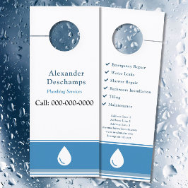 給排水衛生設備またはハウスクリーニング – ウォータードロップ ドアノブサイン