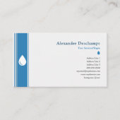 給排水衛生設備またはハウスクリーニング – ウォータードロップ 名刺 (正面)