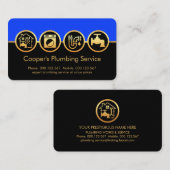 給排水衛生設備スタイリッシュアイコン給排水衛生設備配管 名刺 (正面/裏面)