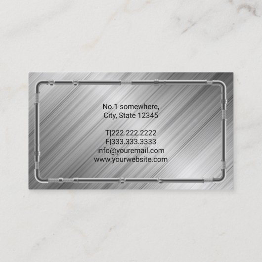 給排水衛生設備フェイク金属配管Pro修理サービス 名刺 (裏面)