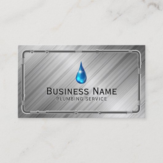 給排水衛生設備フェイク金属配管Pro修理サービス 名刺 (正面)
