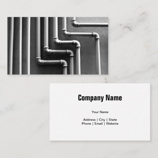 給排水衛生設備配管の名刺テンプレート 名刺 (正面/裏面)