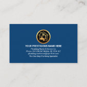 給排水衛生設備配管アイコンウォータードロップ名刺 名刺 (裏面)