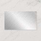 給排水衛生設備配管アイコン | アルミニウム金属背景 名刺 (裏面)