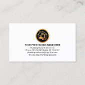 給排水衛生設備配管アイコン[ウォータードロップ] 名刺 (裏面)