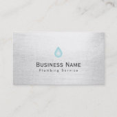 給排水衛生設備配管サービスのウォータードロップアイコンプロフェッショナル 名刺 (正面)