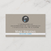 給排水衛生設備配管サービスのコンセプトイラストレーション 名刺 (裏面)