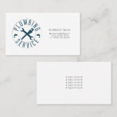 給排水衛生設備配管サービスの名刺用レンチ 名刺 (正面/裏面)