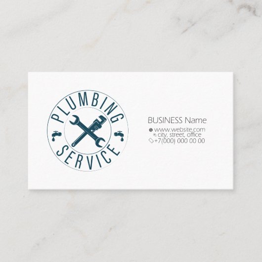 給排水衛生設備配管サービスの名刺用レンチ 名刺 (正面)