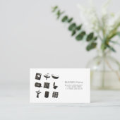 給排水衛生設備配管サービスの名刺 名刺 (スタンド正面)