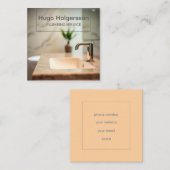 給排水衛生設備配管サービスプロフェッショナル スクエア名刺 (正面/裏面)