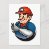 給排水衛生設備配管サービスロゴ ポストカード (正面)