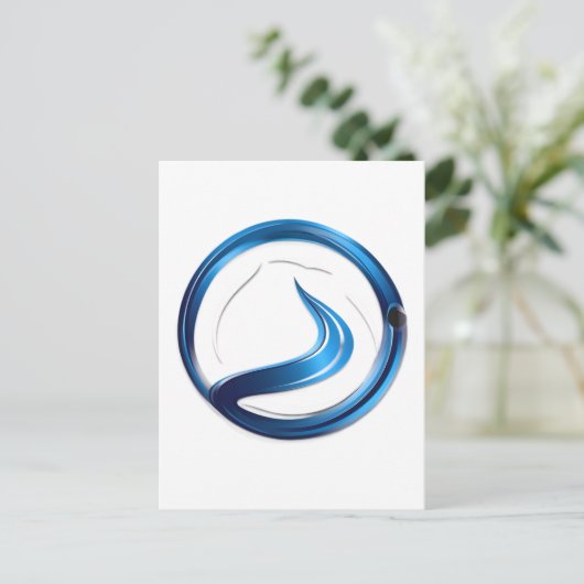 給排水衛生設備配管サービスロゴ ポストカード (スタンド正面)