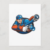 給排水衛生設備配管サービスロゴ ポストカード (正面)