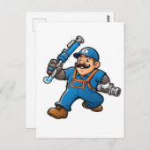 給排水衛生設備配管サービスロゴ ポストカード (正面/裏面)