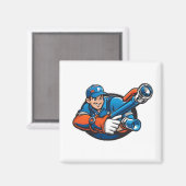 給排水衛生設備配管サービスロゴ マグネット (正面/裏面)