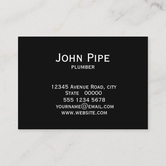 給排水衛生設備配管サービスロゴ 名刺 (裏面)