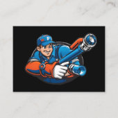 給排水衛生設備配管サービスロゴ 名刺 (正面)