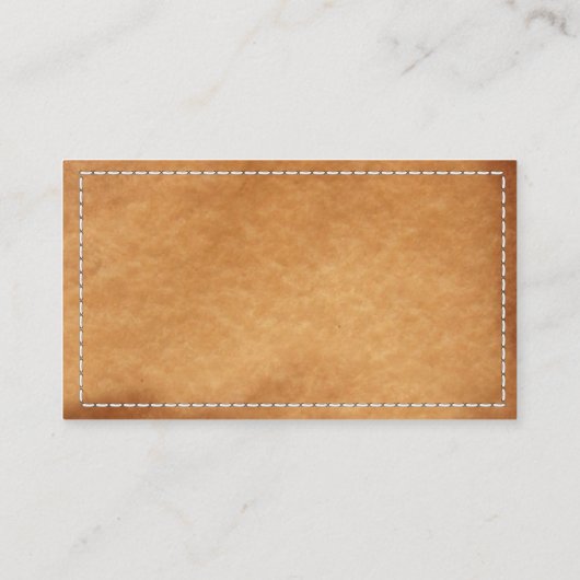 給排水衛生設備配管サービスヴィンテージステッチ革 名刺 (裏面)