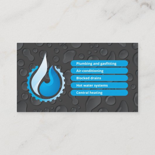 給排水衛生設備配管サービス名刺 名刺 (裏面)