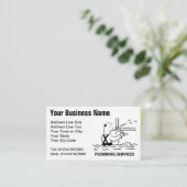 給排水衛生設備配管サービス漫画の名刺 名刺 (スタンド正面)