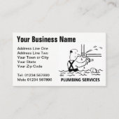 給排水衛生設備配管サービス漫画の名刺 名刺 (正面)