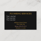給排水衛生設備配管サービス衛生名刺 名刺 (裏面)