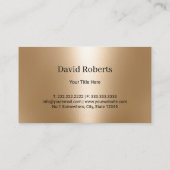 給排水衛生設備配管サービス金ゴールドウォータードロッププラマー 名刺 (裏面)