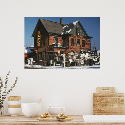 給排水衛生設備配管ストア， 1940s ポスター (キッチン)