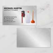 給排水衛生設備配管ツール | メタリック背景 名刺 (正面/裏面)