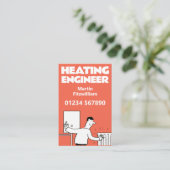 給排水衛生設備配管ボイラーおよび暖房技術者 名刺 (スタンド正面)