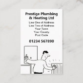 給排水衛生設備配管ボイラーおよび暖房技術者 名刺 (裏面)