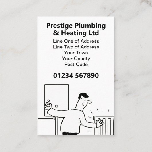 給排水衛生設備配管ボイラーおよび暖房技術者 名刺 (裏面)