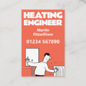 給排水衛生設備配管ボイラーおよび暖房技術者 名刺 (正面)