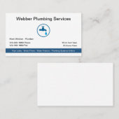 給排水衛生設備配管モダンサービスロゴテンプレート 名刺 (正面/裏面)