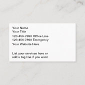 給排水衛生設備配管名刺の水テーマ 名刺 (裏面)